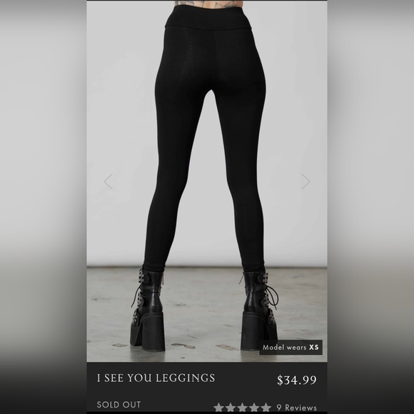 Killstar "I See You" Leggings. PRICE FIRM - Picture 4 of 7